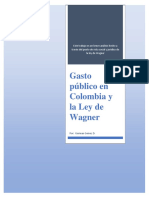 Gasto Publico en Colombia y La Ley de Wagner