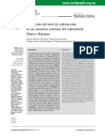 Evaluación Del Nivel de Satisfacción de Los Usuarios Externos Externos de Un Laboratorio Clinico