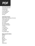 Food Processing Technolymphic Recipe