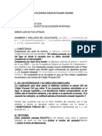 Modelo de Solicitud Judicial de Sucesión Intestada