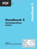 Handbook 5: Handsignalling Duties