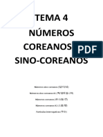 Tema 4 Números Coreanos y Sino-Coreanos PDF