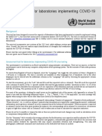 Assessment Tool For Laboratories Implementing COVID-19 Virus Testing