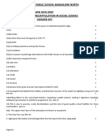 Delhi Public School Bangalore North ACADEMIC SESSION 2019-2020 My Recapitulation in Social Science Answer Key