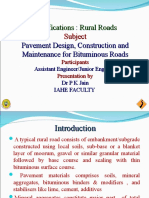 Specification of Rural Roads