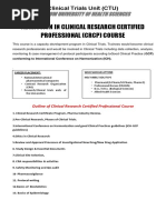 Admission in Clinical Research Certified Professional (CRCP) Course