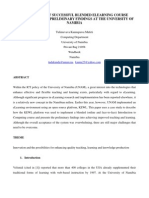 A Case Study of Successful Blended Elearning Course Implementation: Preliminary Findings at The University of Namibia