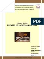 Ensayo Sobre Fuentes Del Derecho Procesal