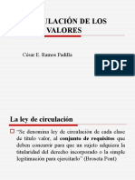 Circulación de Titulos Valores