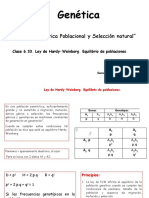 Ley de Hardy-Weinberg. Equilibrio de Poblaciones.