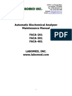 Automatic Biochemical Analyzer Maintenance Manual FACA-261 FACA-301 FACA-401 Labomed, Inc