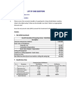 List of Case Questions: Case #5: Fonderia Di Torino S.P.A Questions For Case Preparation