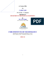 CADCAM Course File May 2016 - CMR