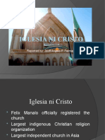 Iglesia Ni Cristo: Reported By: Jeoff Angelo P. Formarejo