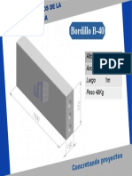 Bordillo B-40: Concretan Do Proyec Tos