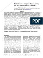 Development and Evaluation of A Computer-Aided Learning (CAL) Package On C++ Programming Language