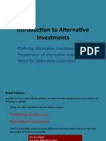 Introduction To Alternative Investments