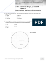 Extended Revision Exercises: Shape, Space and Measures: Worksheet 15: Scale Drawings, Bearings and Trigonometry