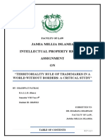 Jamia Millia Islamia Intellectual Property Rights-I Assignment ON