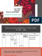 GUIDELINES & TIPS FOR FINAL EXAM Sem II