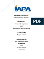 Tarea 6 Presupuesto Empresarial