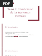 Clasificacion de Los Trastornos Mentales