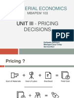 Managerial Economics: Unit Iii