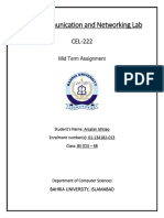 Data Communication and Networking Lab: Mid Term Assignment