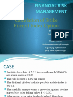 Calculation of Strike Price of Index Option: Financial Risk Management