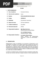 Sílabo de Ética en Servicios de Salud PDF