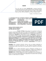 Razon Señor Juez: SEGUNDO: Que, El Citado Demandado Ha Sido Válidamente Notificado Con La