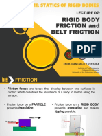 ES 11 Lec 07 Rigid Body Friction and Belt Friction PDF