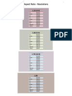 Aspect Ratio - Resolutions Cheat Sheet V1.0