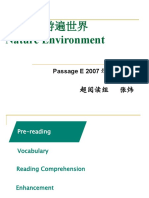 Unit 3 游遍世界 Nature Environment: Passage E 2007 年重庆卷 B