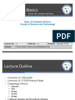 Networking Basics: Dept. of Computer Science Faculty of Science and Technology