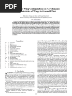 In Uence of Wing Configurations On Aerodynamic Characteristics of Wings in Ground Effect