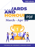 Awards and Honours Mar-Apr-'20