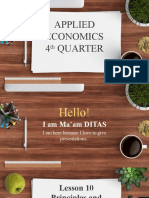 Applied Economics Lesson 10 - Tools and Techniques in Business