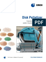 Disk Pelletizer: Production of Uniform Pellets From Powders, Fine Granular or Molten Materials