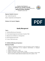 Report Written Quality Management