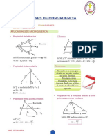 Aplicaciones de Congruencia de Triangulo 5to Secundaria