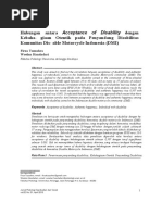 Hubungan Antara Acceptance of Disability Dengan Kebaha-Giaan Otentik Pada Penyandang Disabilitas Komunitas Dis - Able Motorcycle Indonesia (DMI)