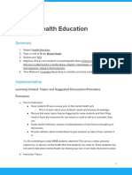 Lesson Plan - Mental Health - 4