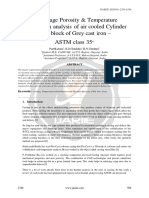 Shrinkage Porosity & Temperature Distribution Analysis of Air Cooled Cylinder Liner Block of Grey Cast Iron - ASTM Class 35