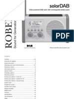 Solar Powered DAB Radio With Rechargeable Battery Pack: Please Read This Manual Before Use