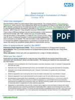 Epoprostenol Important Information About Change in Formulation of Flolan