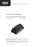 EasyIO FC20 BACnet PICS