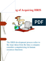 Planning of Acquiring HRIS