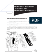 Measures of Central Tendency and Measures of Variability: I. Introduction and Focus Questions