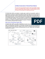 Water Balance and Water Conservation in Thermal Power Stations